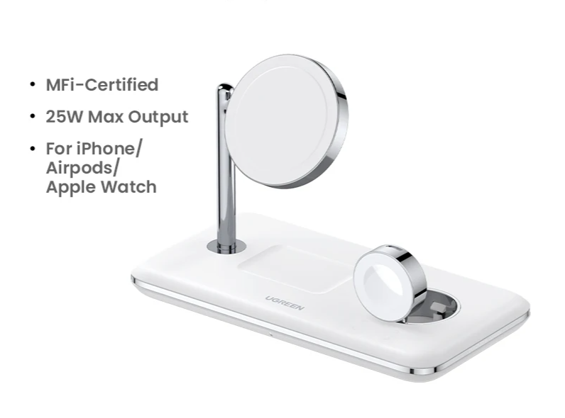 3-in-1 Magsafe Ladestation 25W für iPhone & Apple