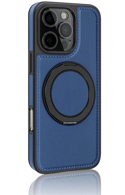 Lederhülle mit 360° Ringständer für iPhone 17