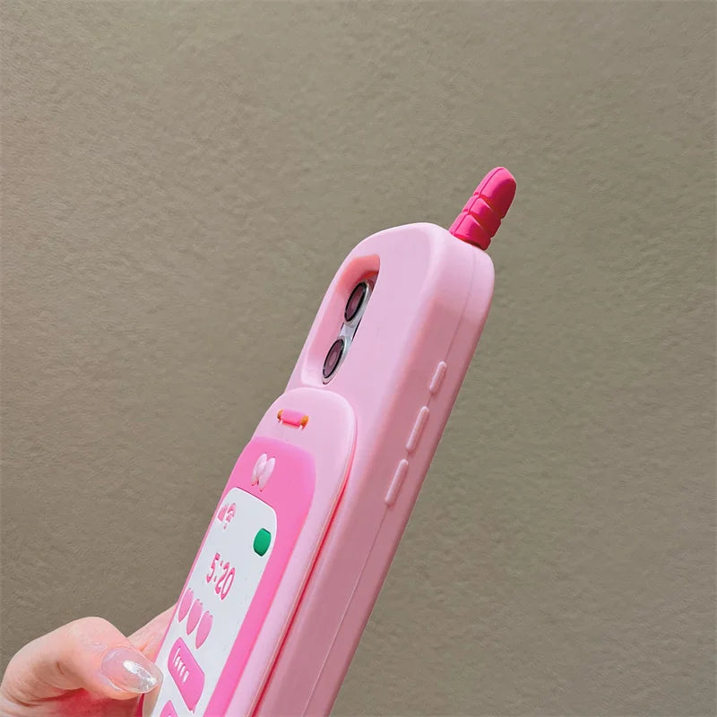 Süße 3D-Spiegelhülle mit Schleife für iPhone