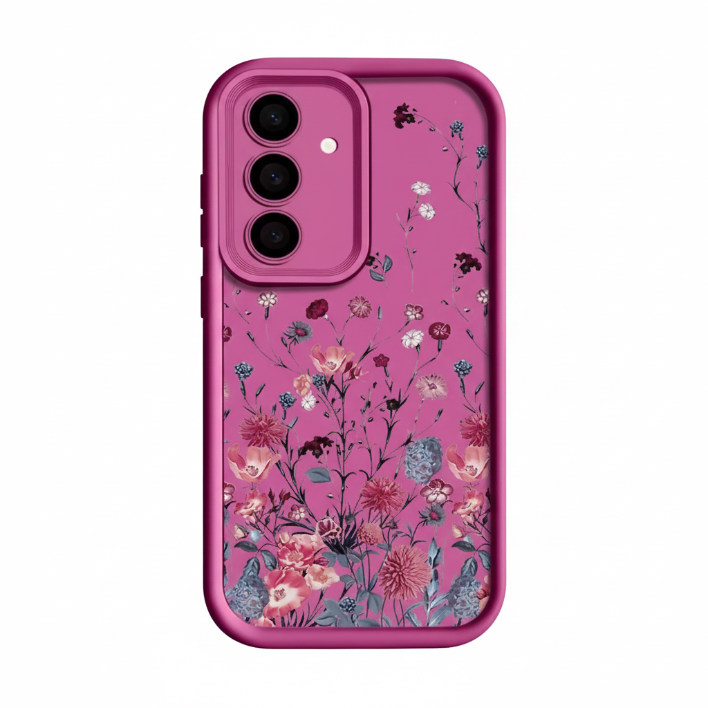 Elegant red floral case for Samsung Galaxy & A series