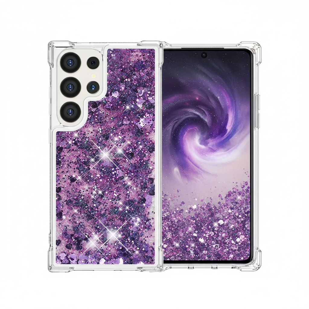 Glitzer Flüssig Hülle für Galaxy S21 bis S25
