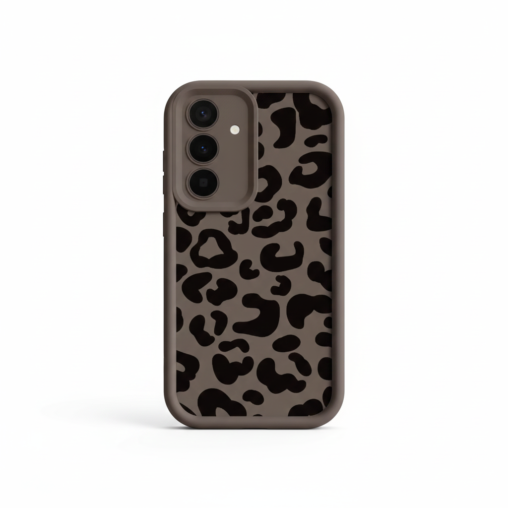 Leopard print black case for Samsung Galaxy models