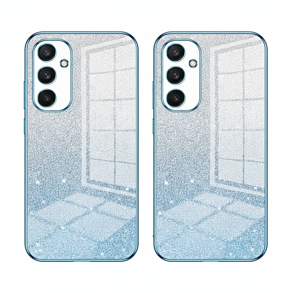 Luxus Glitzer Gradient Silikon Hülle für Samsung S25