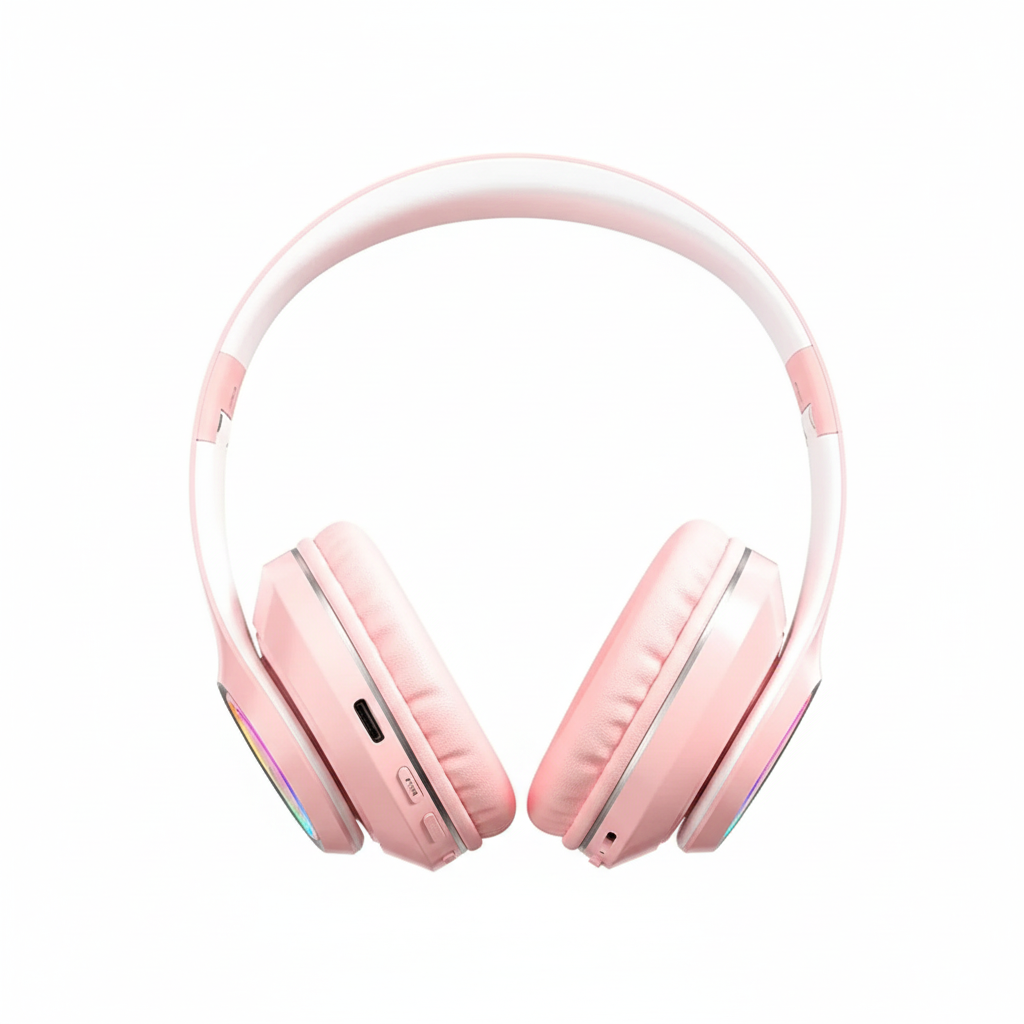 Casque sans fil Bluetooth RGB pour enfants