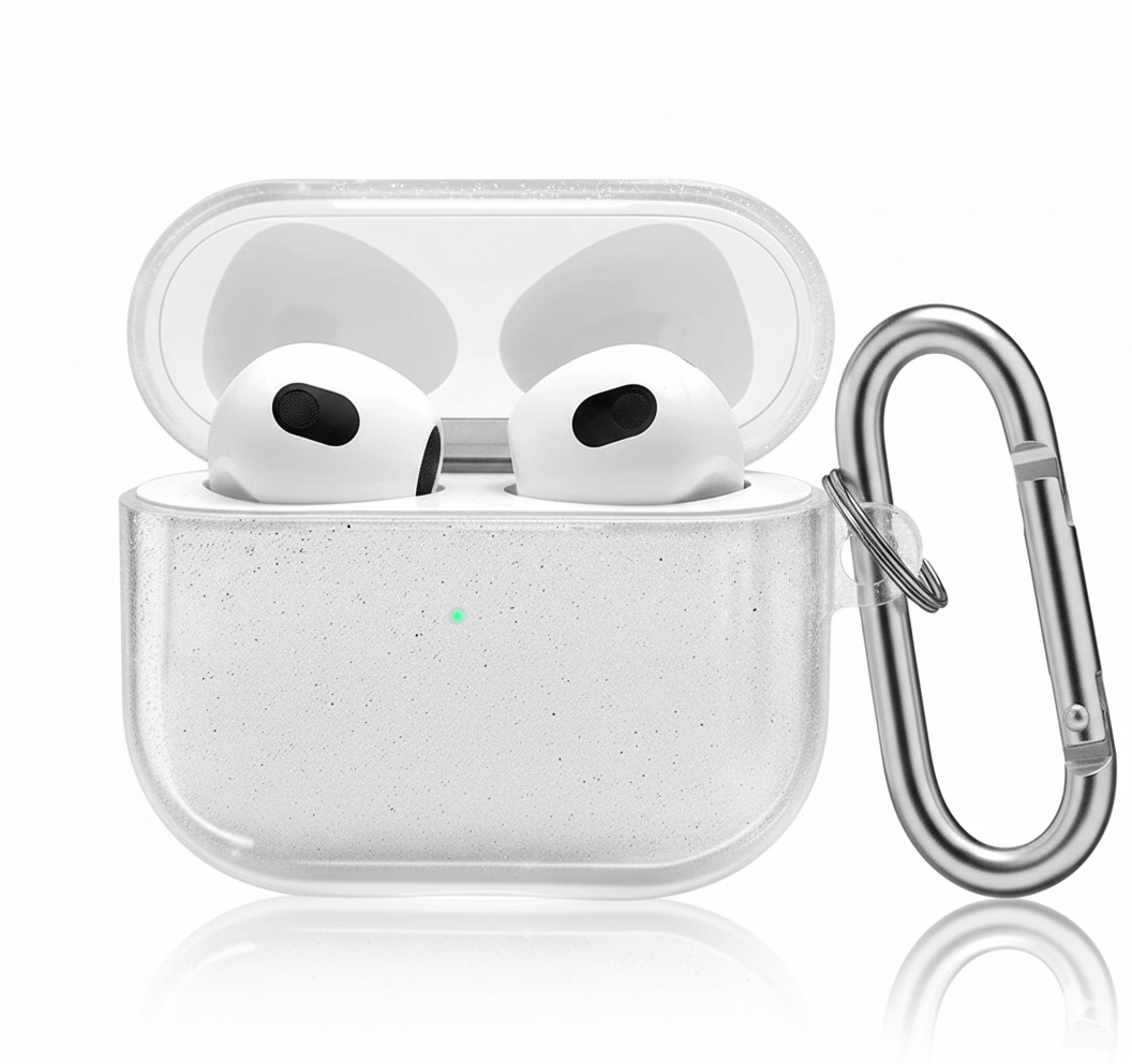 Glitzer Transparente Hülle für AirPods Pro 1 & 2
