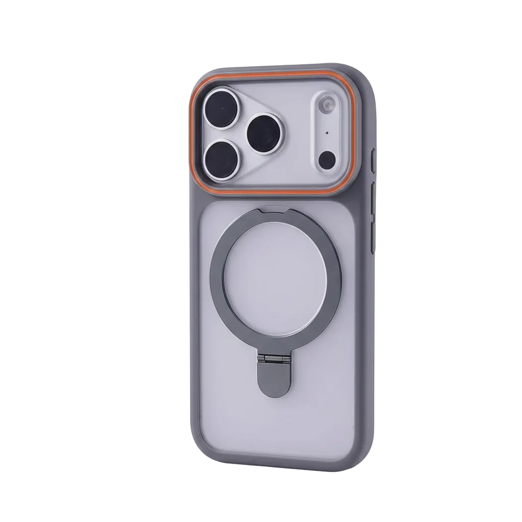 Matte Transluzente iPhone Hülle mit Magnetischem Ring Ständer