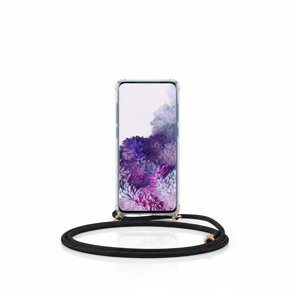 Klare Crossbody Lanyard Hülle mit Umhängeband