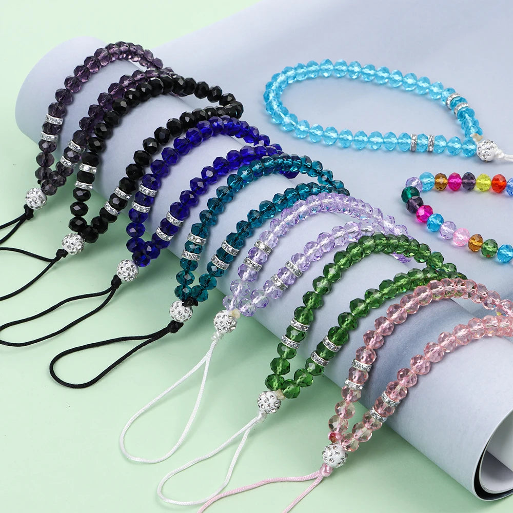 Bunte Anti-Verlust Handy Lanyard mit Kristallseil