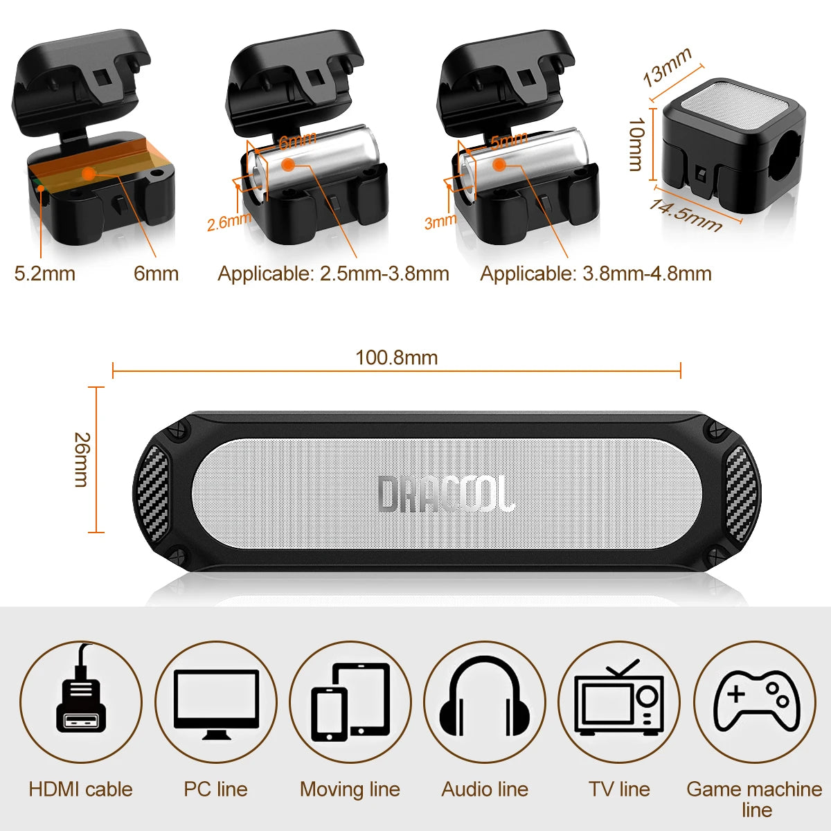 Magnetische Kabelclips für USB und Geräte