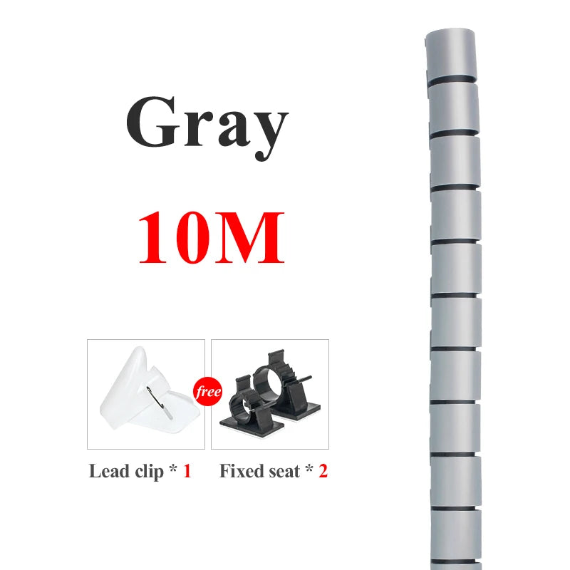 Flexibler Spiralkabel Organizer – 5/10 m Kabelhalter