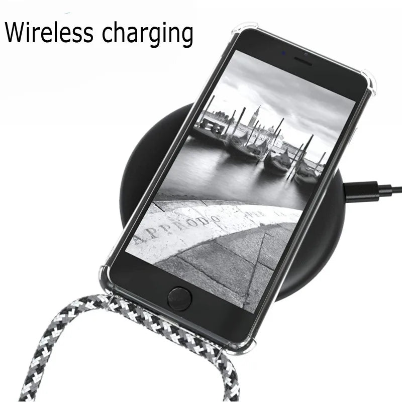 Klare Crossbody Lanyard Hülle mit Umhängeband