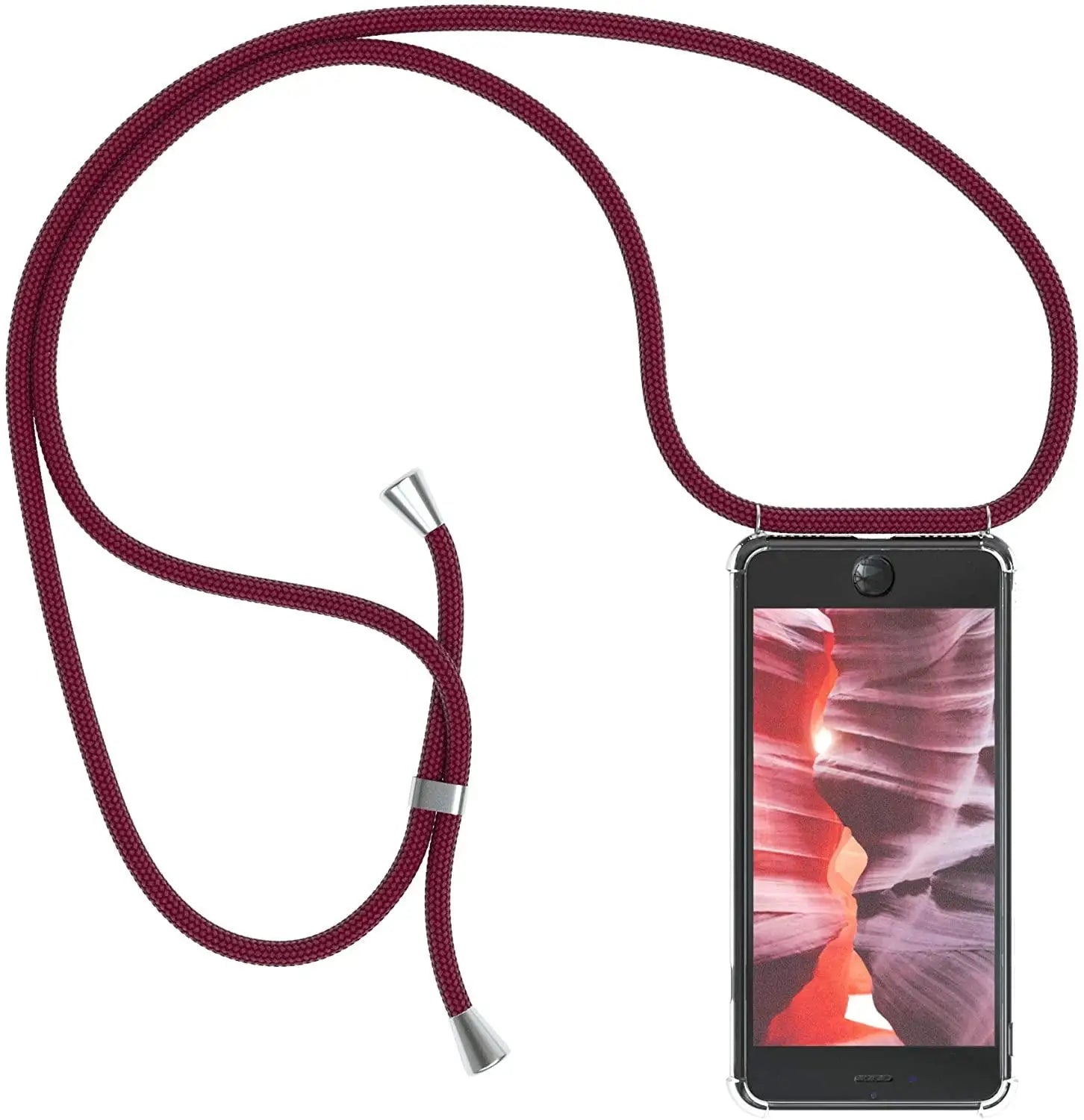 Klare Crossbody Lanyard Hülle mit Umhängeband