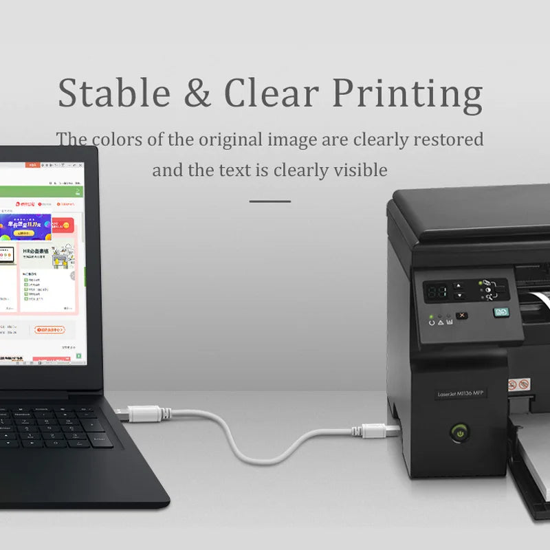 CHOSÉAL USB Druckerkabel USB A zu B 2.0