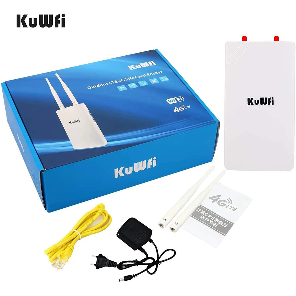 Kuwfi Outdoor 300Mbps 4G LTE Router