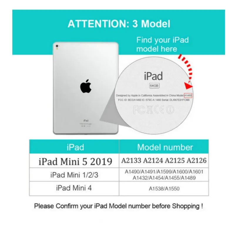 Smart POP-Hülle für iPad Mini 1–7