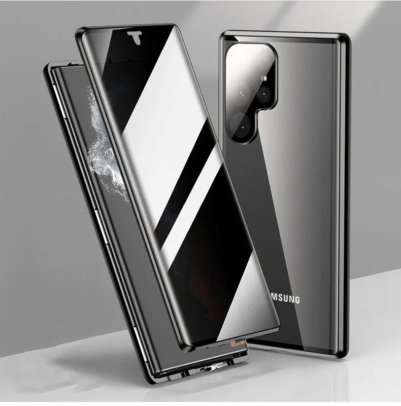 Magnetische 360° Glas Hülle für Samsung Galaxy