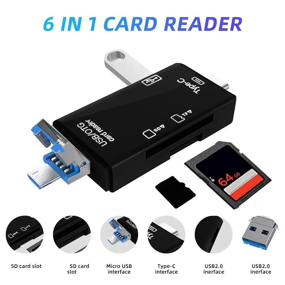 7-in-1 USB 3.0 Typ-C SD TF Kartenleser Adapter