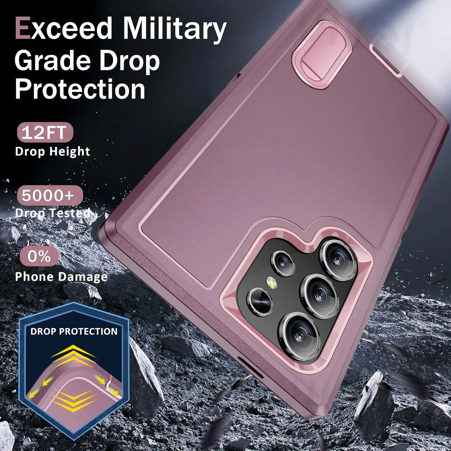 Robuste 3-in-1 Hülle mit Ständer für Galaxy S25–A56