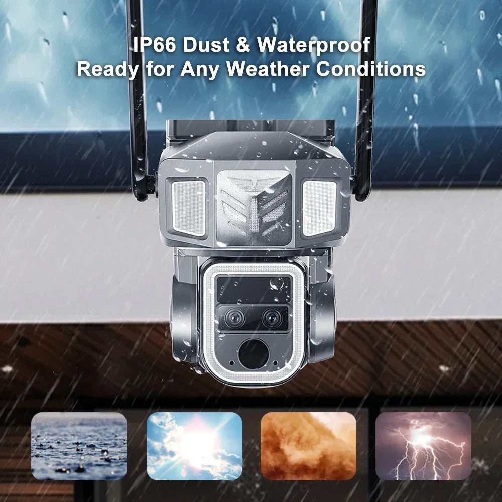 8MP WiFi Solar Dual-Kamera 20X Zoom Outdoor