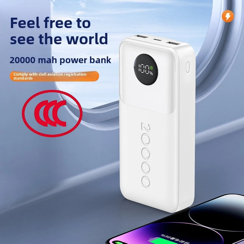 20000 mAh Powerbank mit Kabel & 30W Schnellladung