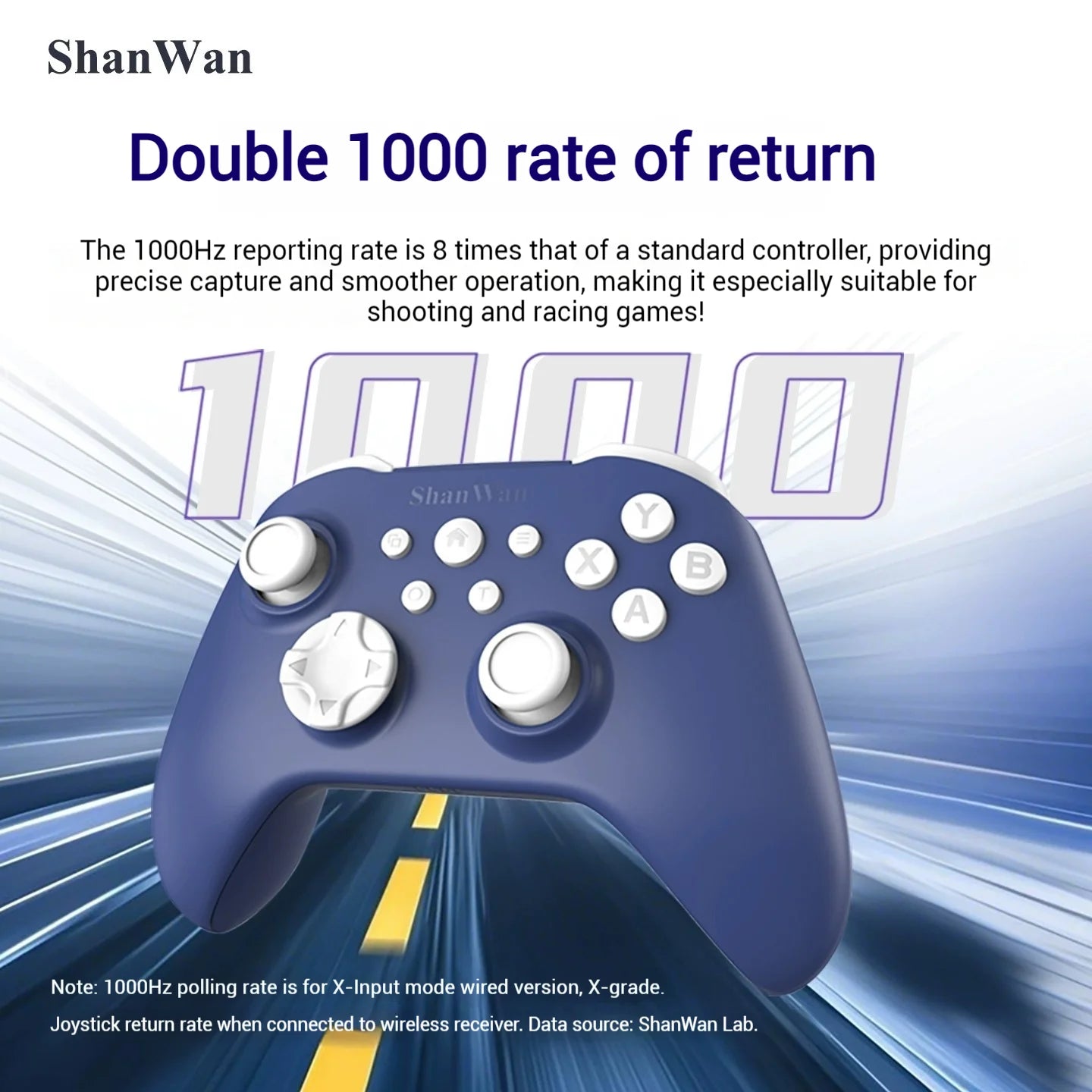 ShanWan Wireless Bluetooth Gamepad mit Hall Joystick