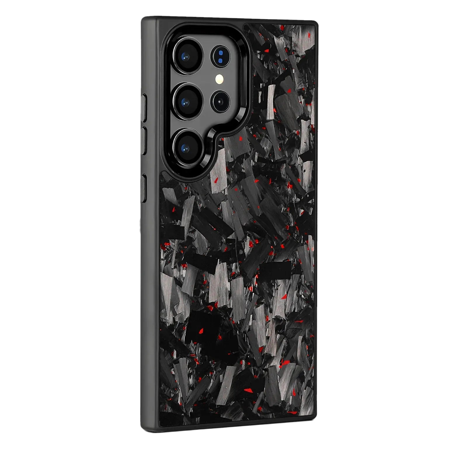 Glänzende Kohlefaser Hülle für Galaxy S25 Ultra