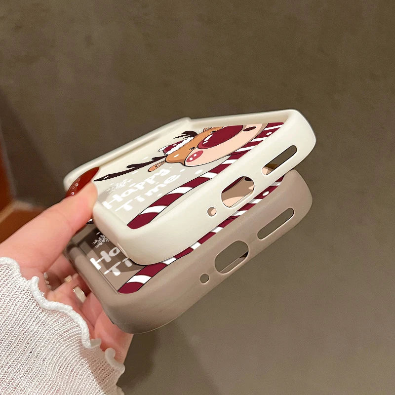 Weiche TPU Weihnachtshülle für Google Pixel 7 8 und 9 Serie stoßfest flexibel passgenau mit Hirschmotiv rutschfestes Silikon Case