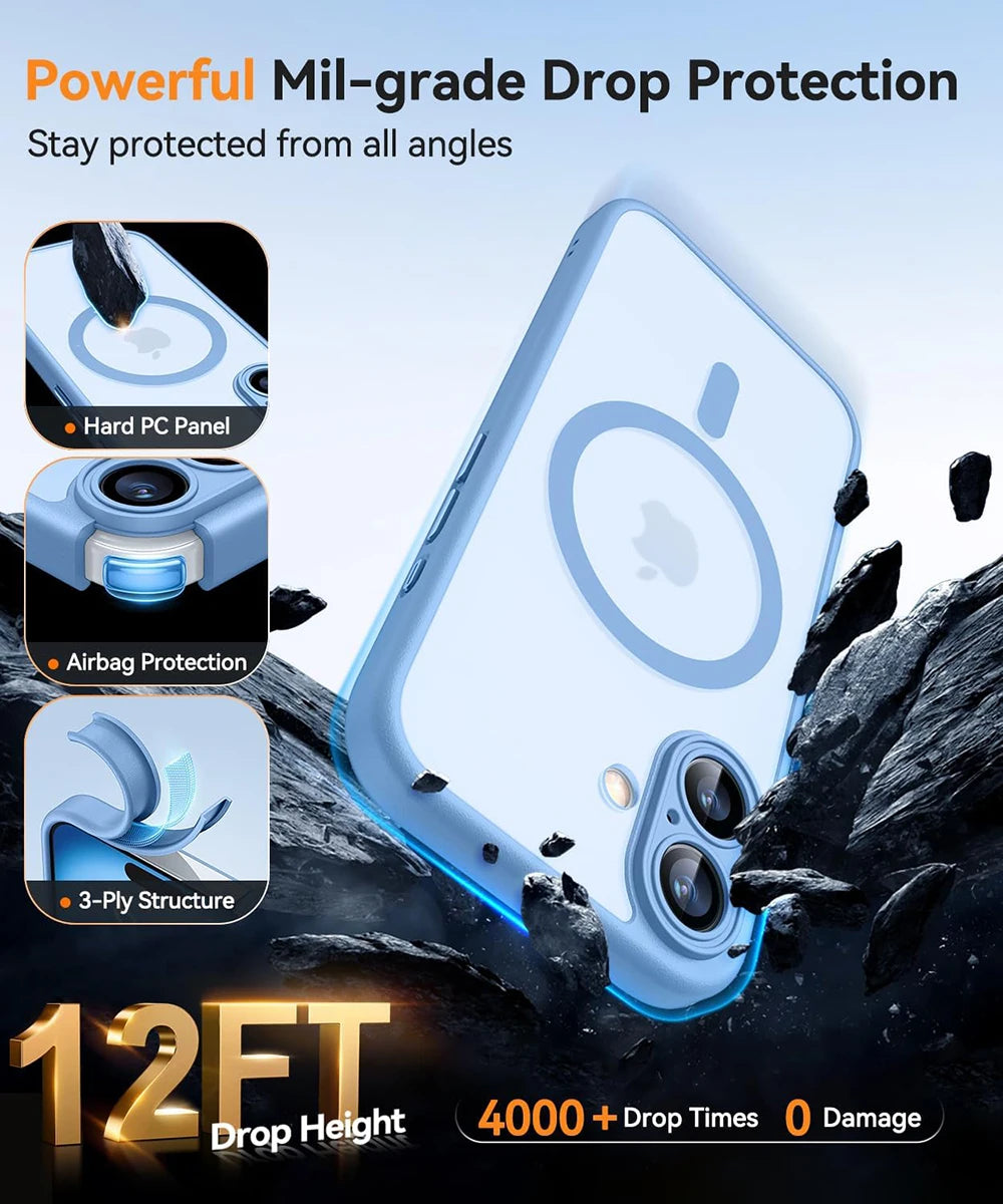 Magnetische Luxus-Hülle iPhone 13-16 Pro Max