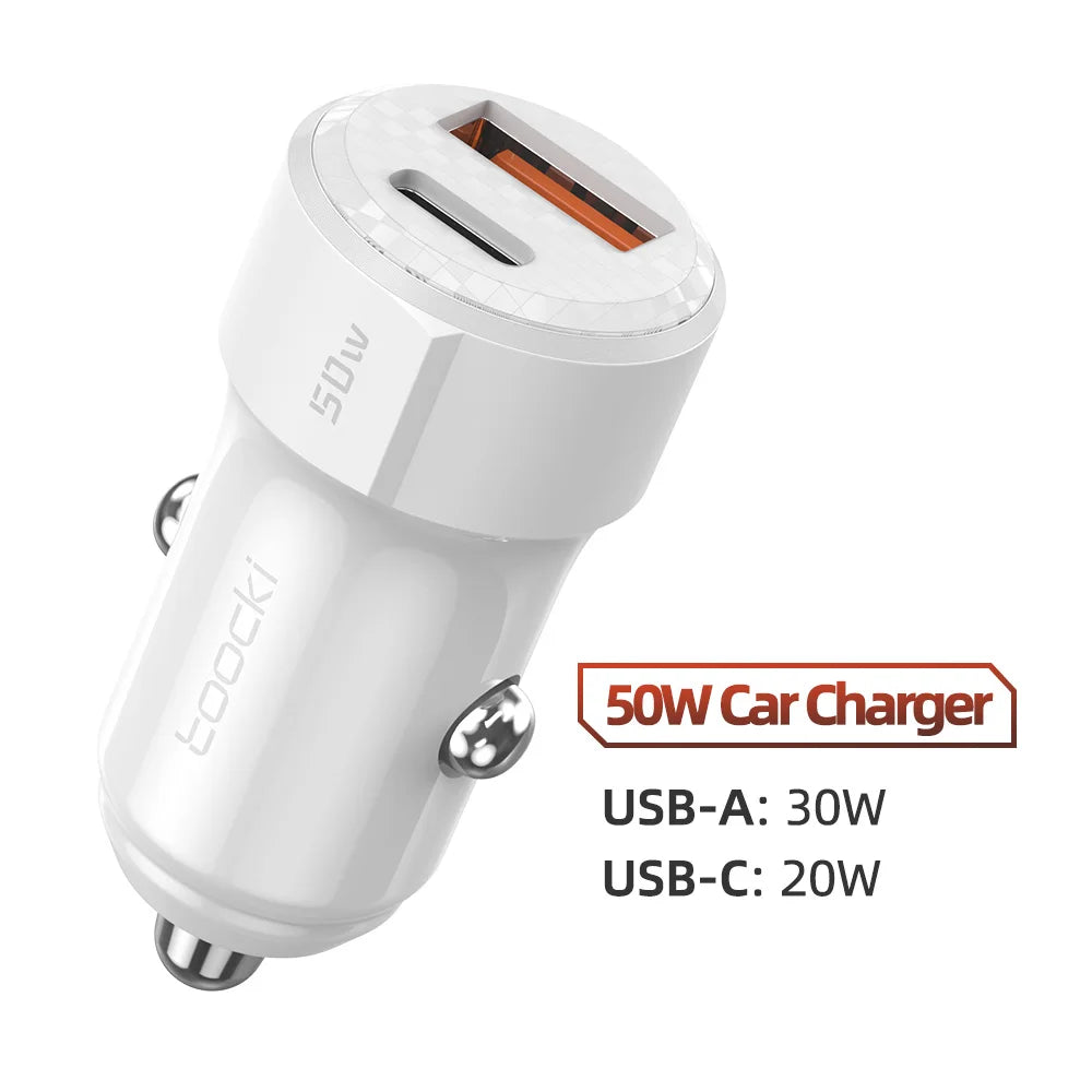 50W USB-C Autoladegerät PD QC 3.0 Mini