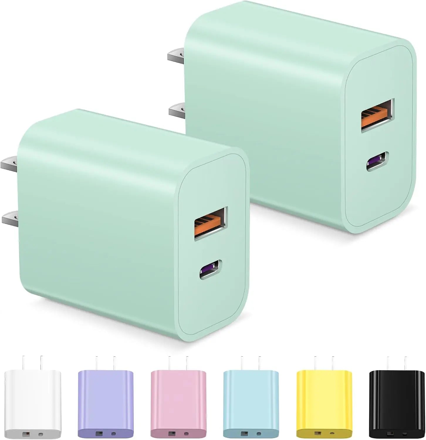 USB C Ladegerät Dual Port PD Schnellladegerät