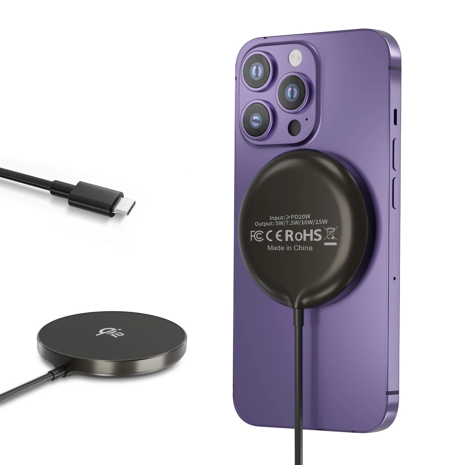 Magnetisches 15W Wireless Ladepad fürs Auto iPhone