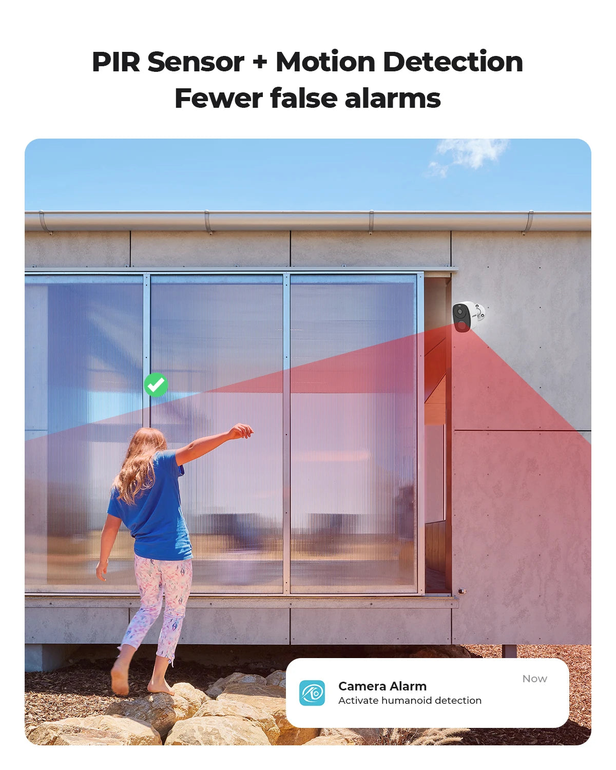 Kabellose 2K 3MP PIR Akku Überwachungskamera Outdoor