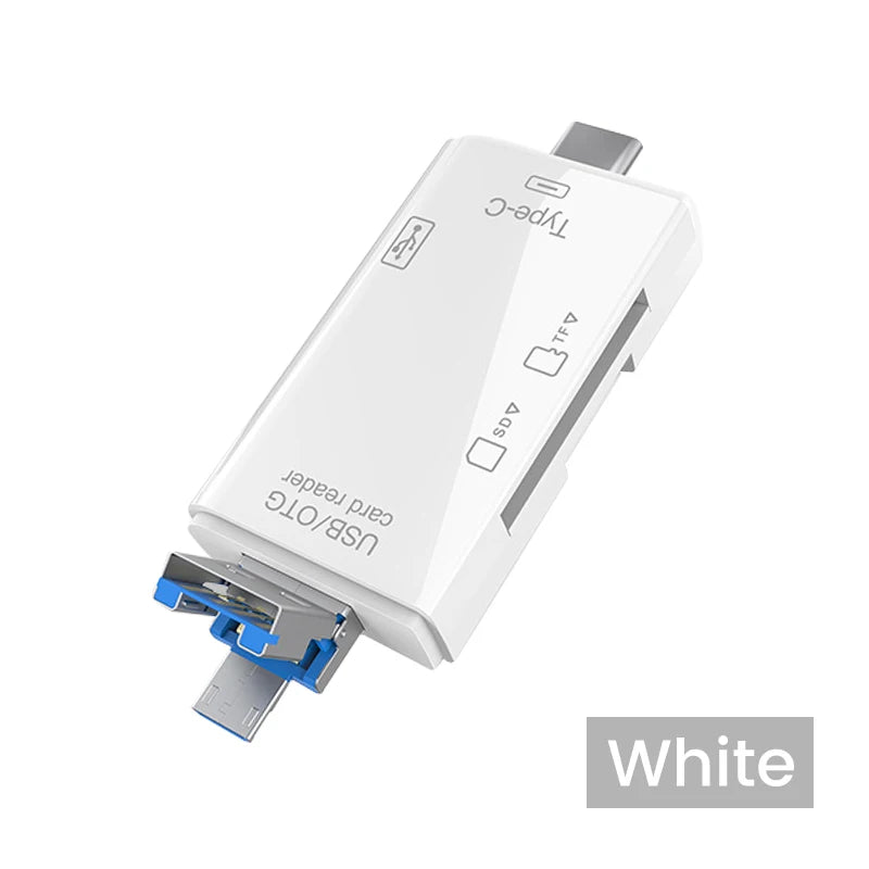 6-in-1 OTG USB 2.0 Typ-C SD TF Kartenleser Adapter