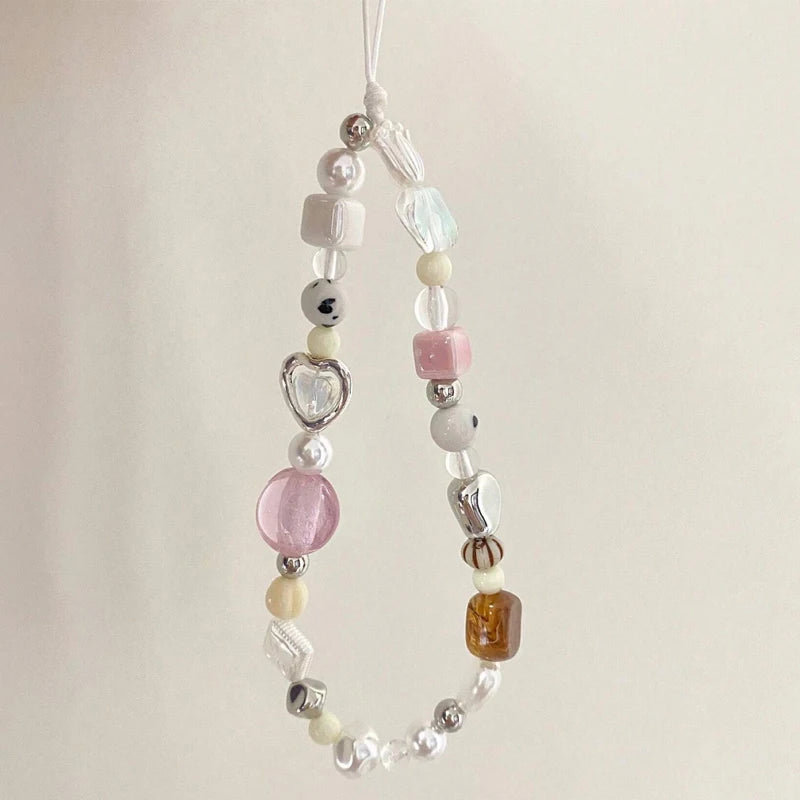 Handgemachte Stern-Perlen-Handykette – Sommerstil