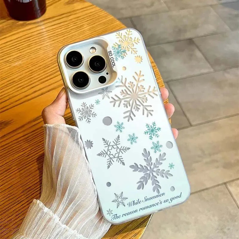 Weihnachts-Schneeflocken Hülle für Samsung S26