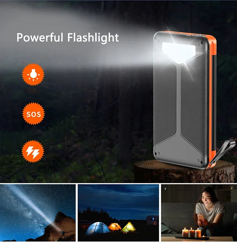 Solar Powerbank 20000mAh mit Qi Wireless Funktion