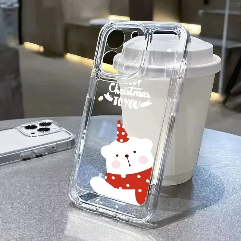 Weihnachts Schneemann Silikon Hülle für iPhone 17
