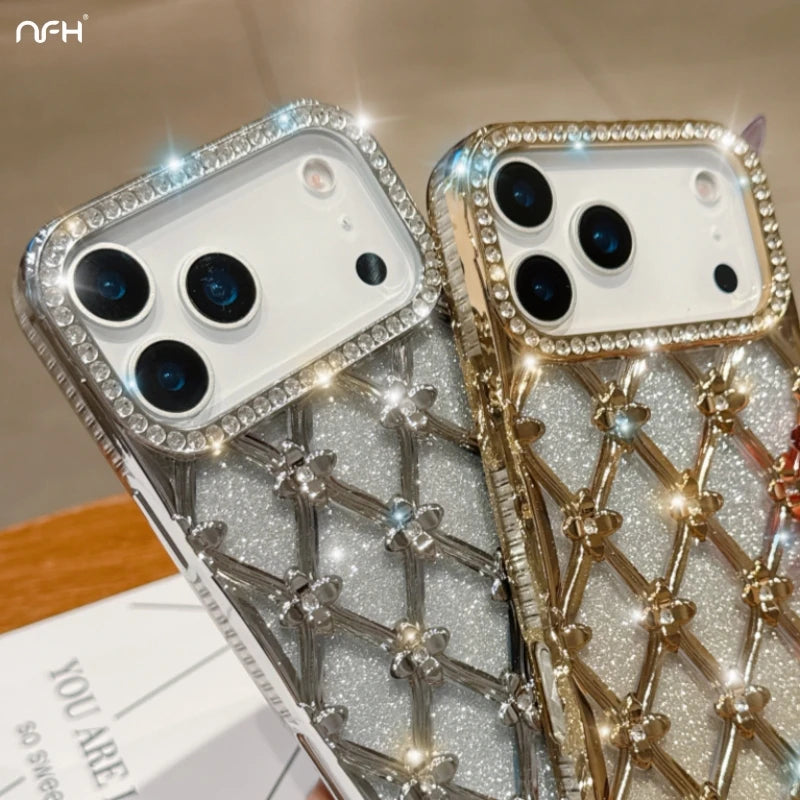 Luxus Bling Glitter Silikon Hülle für iPhone 17 Pro Max