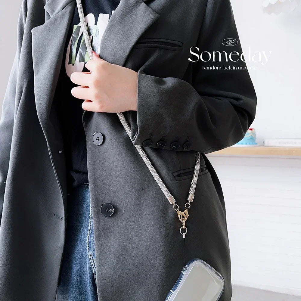 Handyhüllen Lanyard mit Strass – Crossbody Trageriemen