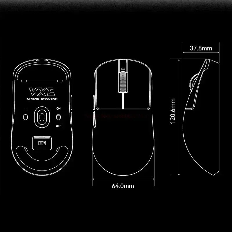 Leichte Wireless Gaming-Maus mit PAW3395 Sensor