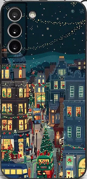 Pixel 9 8 Hülle Silikon TPU Weihnachts Schnee Muster Case