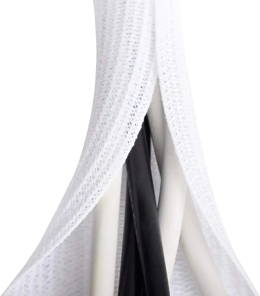 Weiße Kabelhülle für Schreibtisch & Büro Kabelmanagement