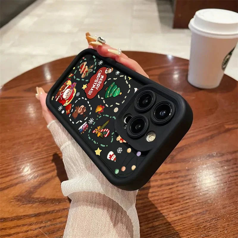 Pixel 9 8 Hülle Weihnachten Cartoon Silikon Vollschutz Case