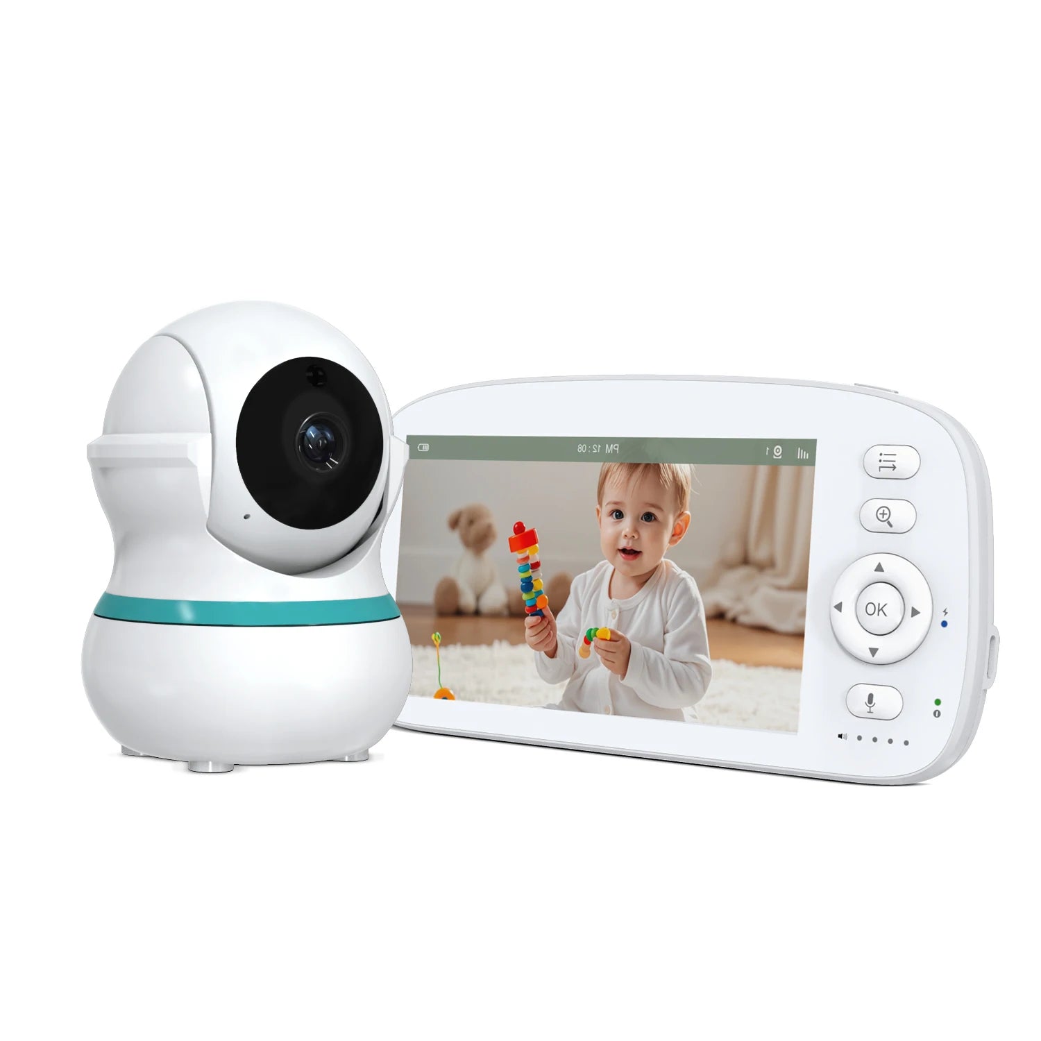 5" HD Baby Monitor with 360° PT Night Vision VOX Temp