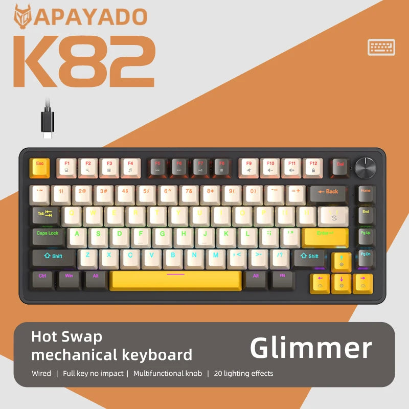 APAYADO 75% Mechanische Gaming-Tastatur