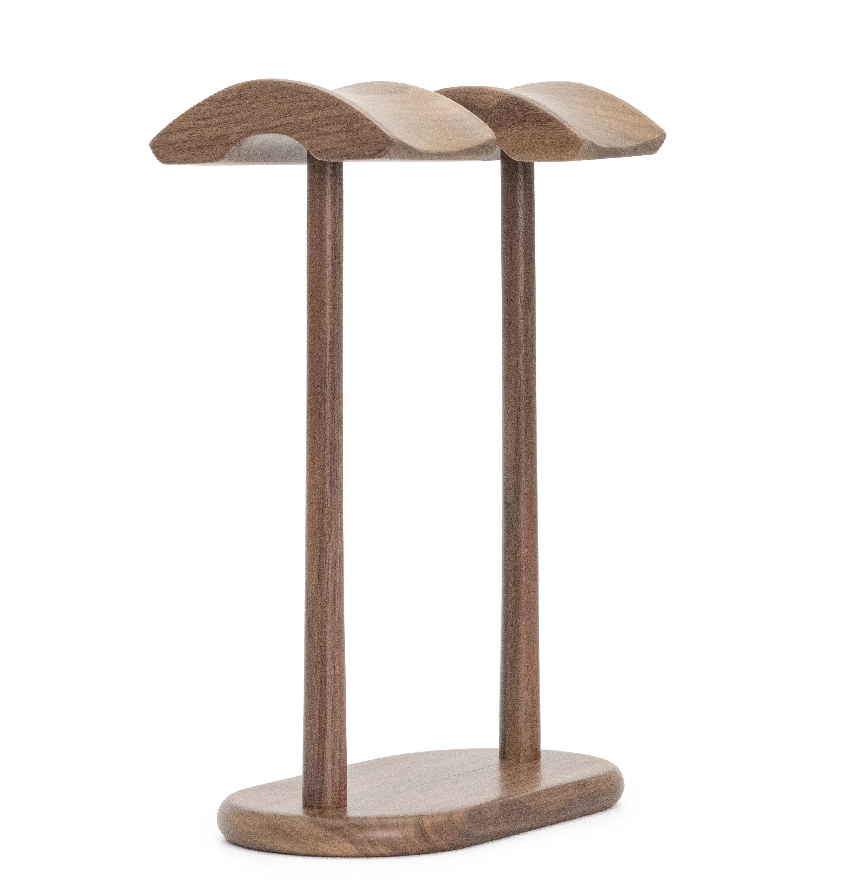 Dual Kopfhörerhalter Walnussholz Minimalistisches Rack