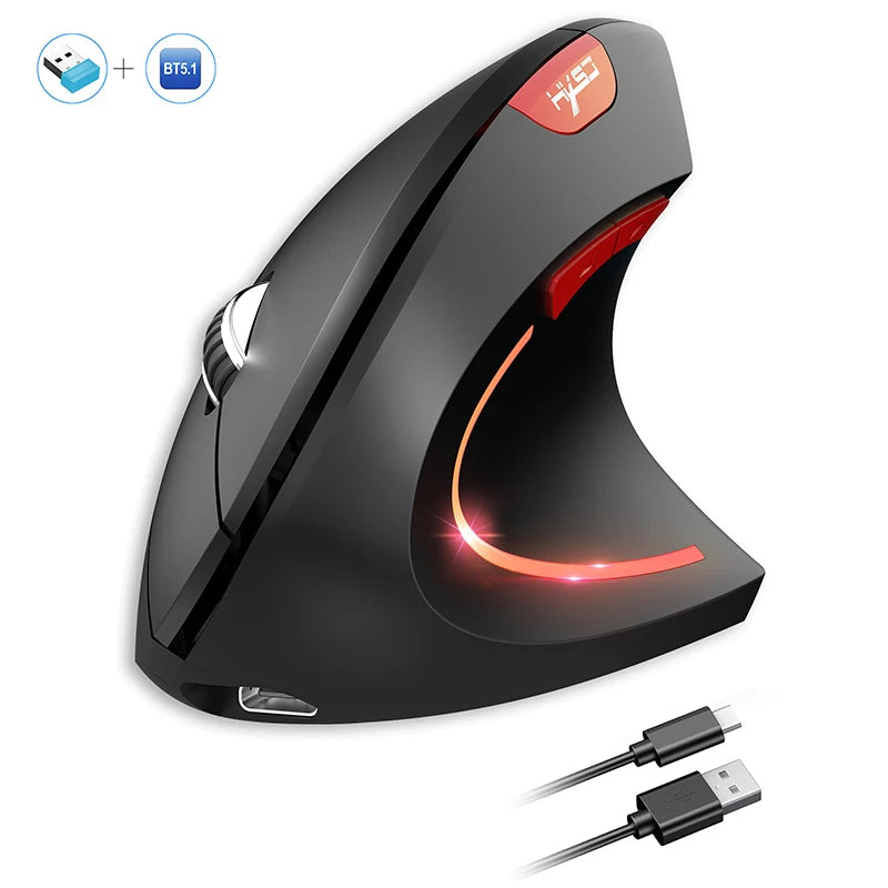 Kabellose vertikale Bluetooth-Maus mit Dual-Modus