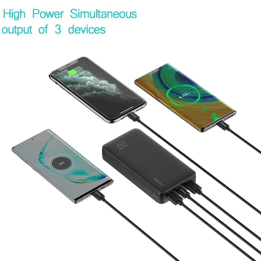 20000mAh 22.5W portable fast charger power bank