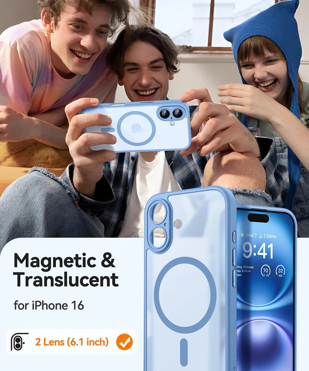 Magnetische Luxus-Hülle iPhone 13-16 Pro Max