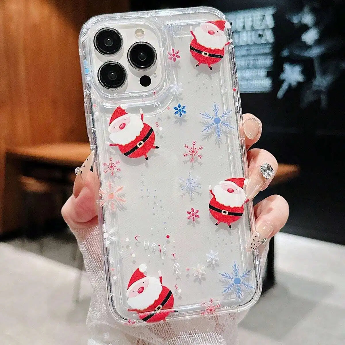 Schneeflocken Weihnachtsbaum Hülle für iPhone 17